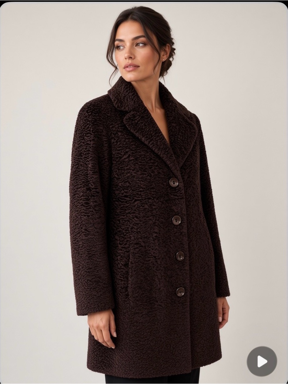 Worthington Chocolate Brown Teddy Coat